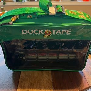 Duck Tape storage container, holds 10 large rolls,12 small rolls, shirt size L